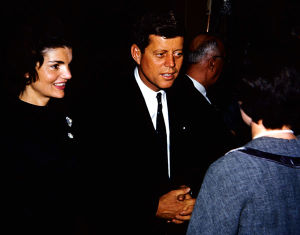 John and Jackie Kennedy campaigning in Appleton, Wisconsin in March 1960.
