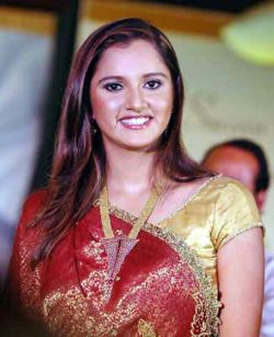 Sania Mirza in a traditional Indian saree