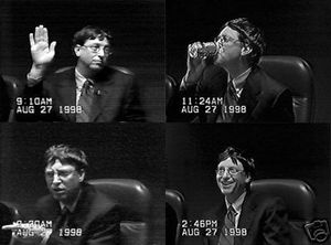 Bill Gates giving his deposition at Microsoft on August 27 1998