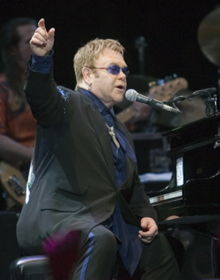Elton John performing, 2006